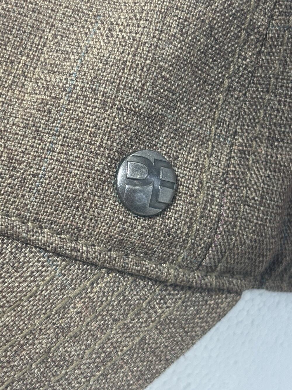 Perry Ellis Brown Linen Blend Stretch Dad Hat OSFA Casual Baseball Cap